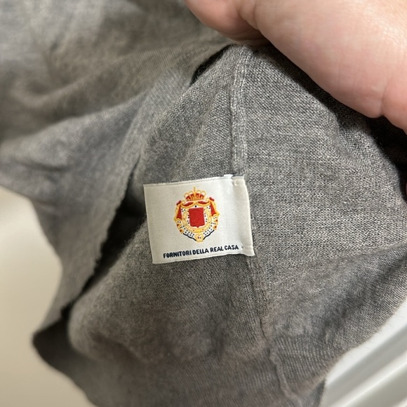 Borrelli Napoli 100% Cashmere V-Neck size 50 (Large) - Picture 3 of 7